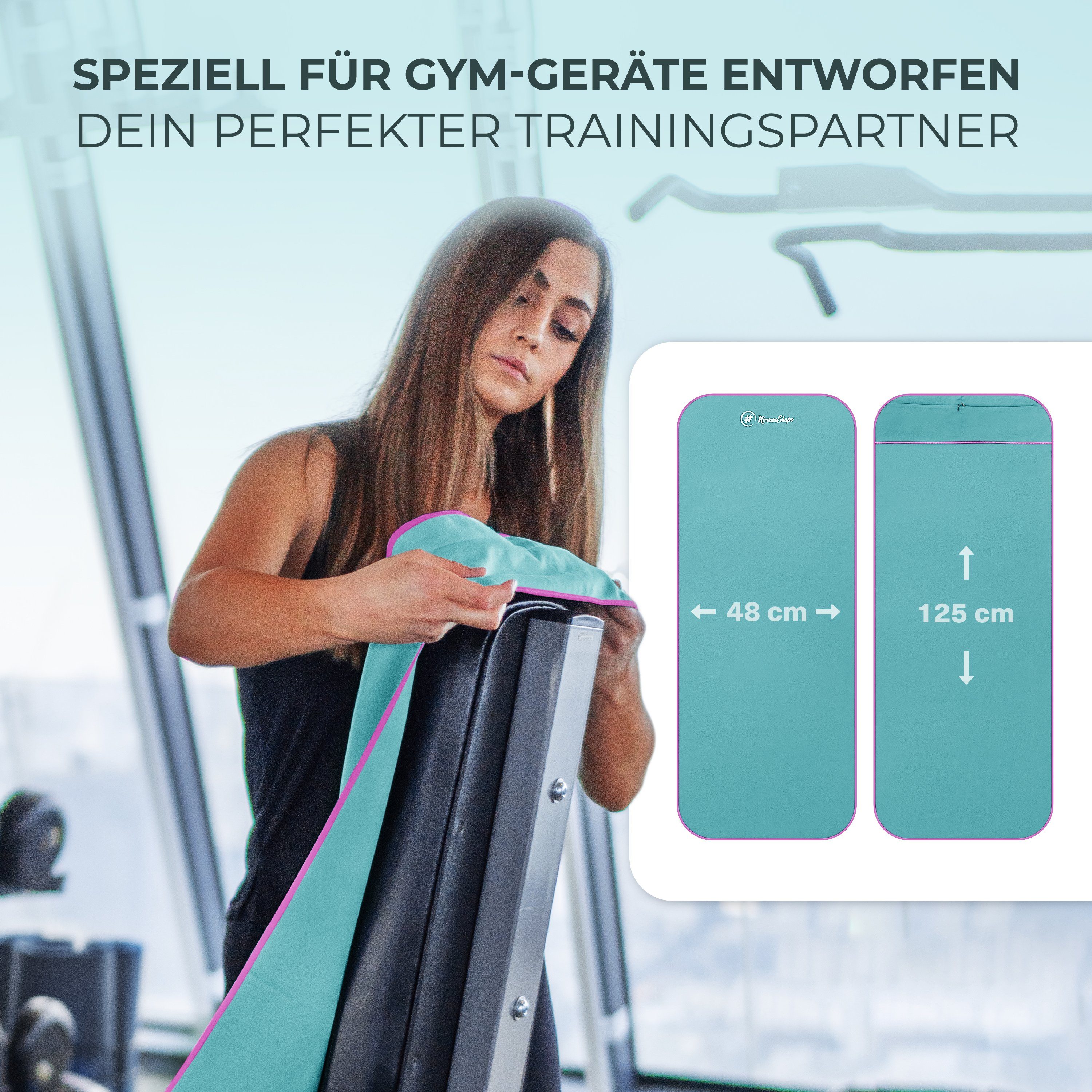 NirvanaShape Sporthandtuch Fitness-Handtuch mit Magnet-Clip, Mikrofaser Spo günstig online kaufen