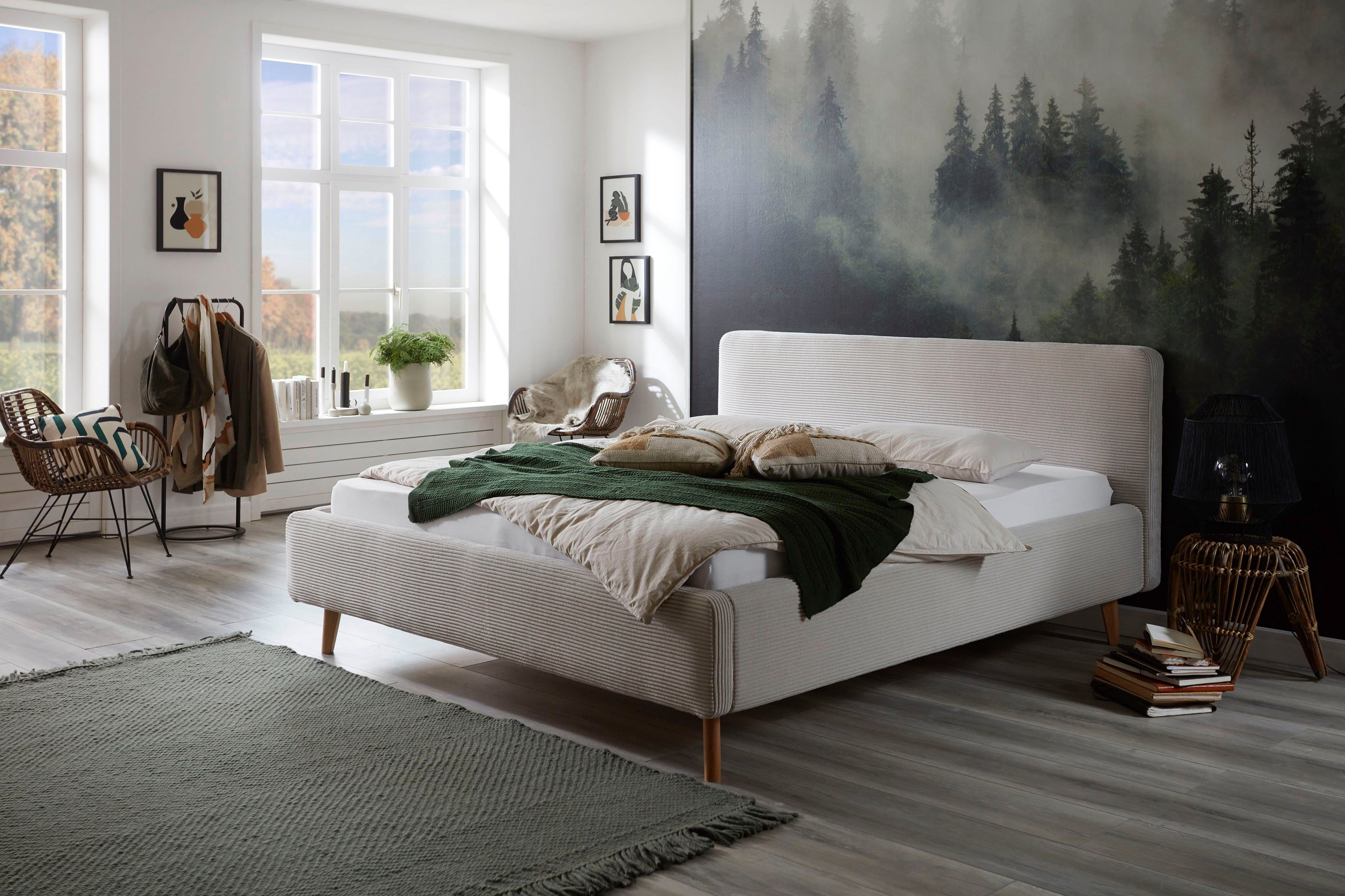 meise.möbel Polsterbett MATTIS, Bett wahlweise mit Bettkasten, Cord, Liegeflächen: 120x200cm, 140x200cm, 160x200cm & 180x200cm