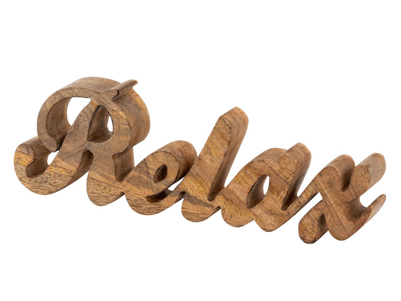 tinkaro Dekoobjekt Schriftzug Holzfigur Relax B28x9cm Dekoschrift Massivhol günstig online kaufen