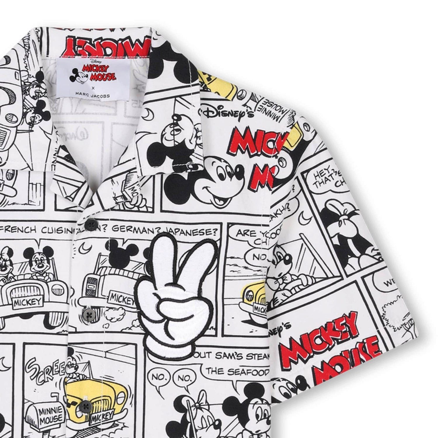 MARC JACOBS Kurzarmhemd Marc Jacobs Kids Disney Hemd – Comic-Print & Peace-Zeichen, kurzarm