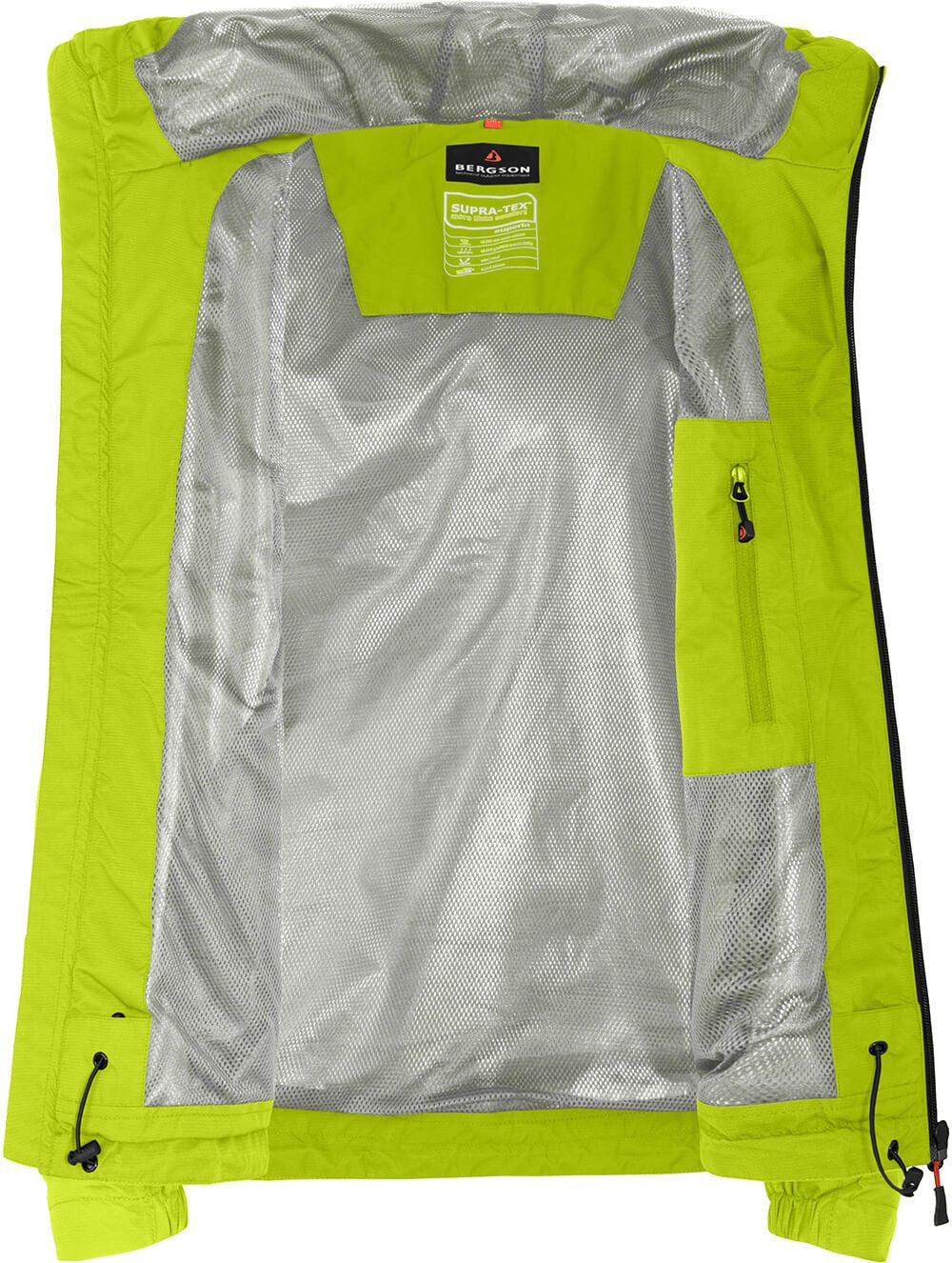 Bergson Regenjacke EGGEN Herren Regenjacke, Netzfutter, 12000 mm Wassersäule, Normalgrößen, le – Bild 5 von 5