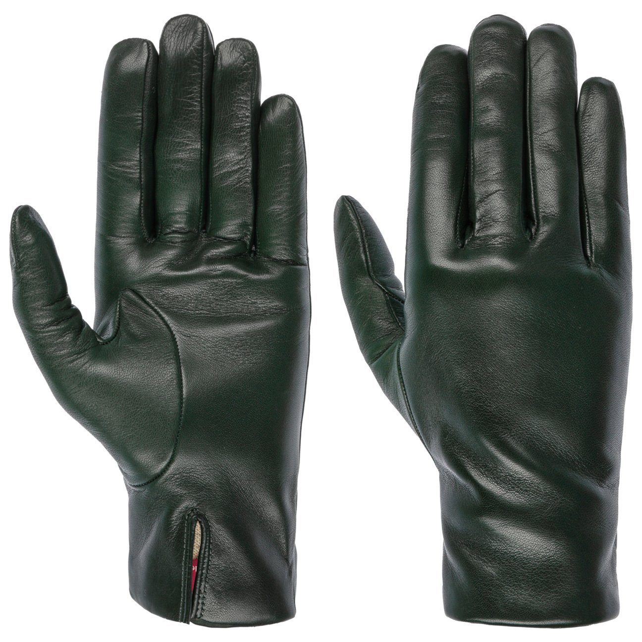 Caridei Lederhandschuhe (1-St) Fingerhandschuhe mit Futter, Made in Italy