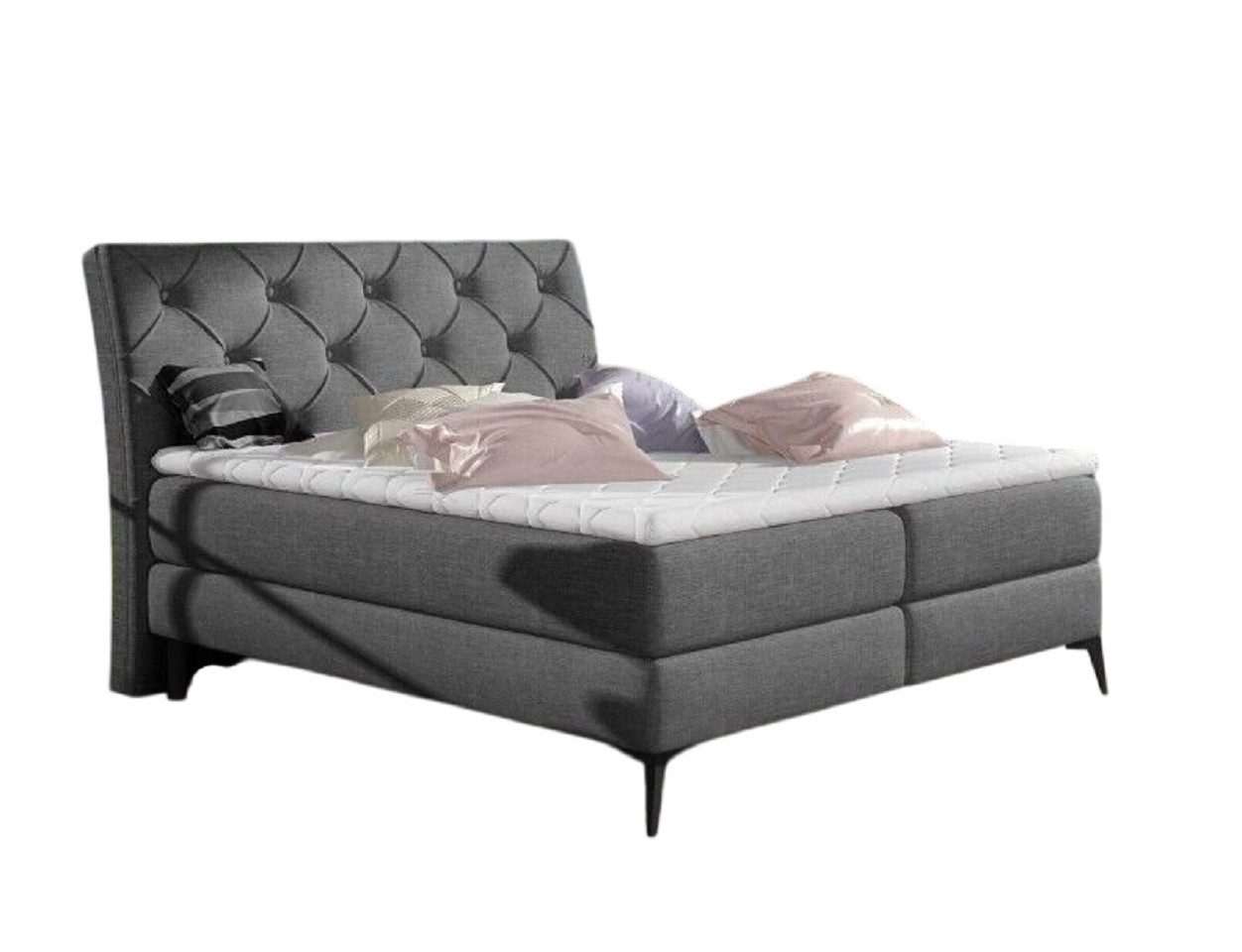 Xlmoebel Boxspringbett Chesterfield Polsterbett in edlem Design mit hochwertiger Verarbeitung (1-St., Boxspringbett), Hergestellt in Europa