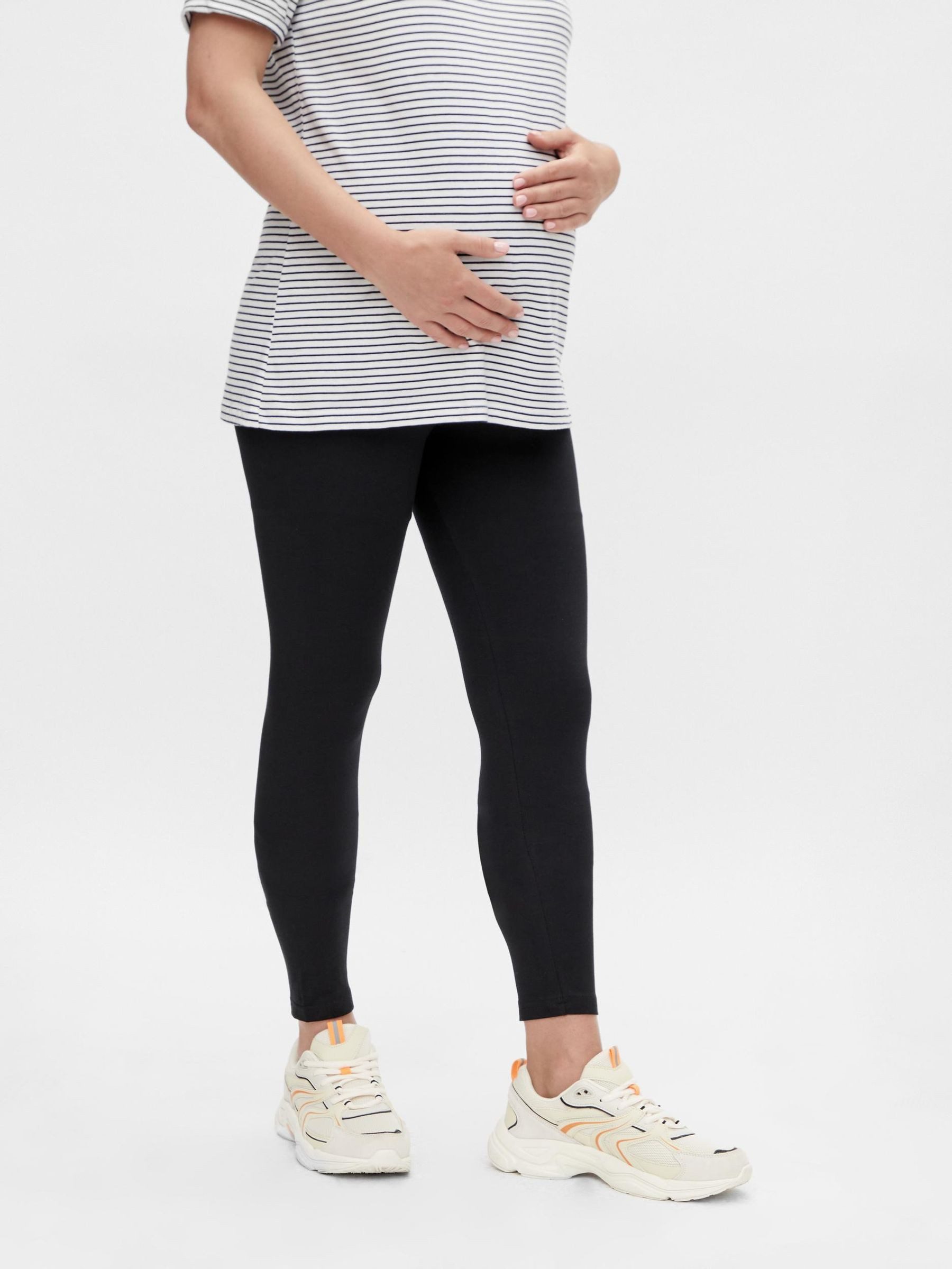 Mamalicious Umstandsleggings Umstands im 2-er Pack MLEMMA für Damen (2-tlg) MLEMMA LONG LEGGING 2-P A. E. NOOS – Bild 3 von 5