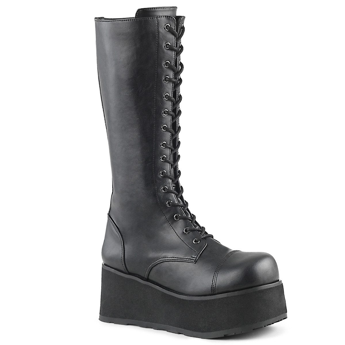 DemoniaCult Sale TRASHVILLE-502 DemoniaCult Unisex Plateaustiefel schwarz 17-Loch High-Heel-Stiefel