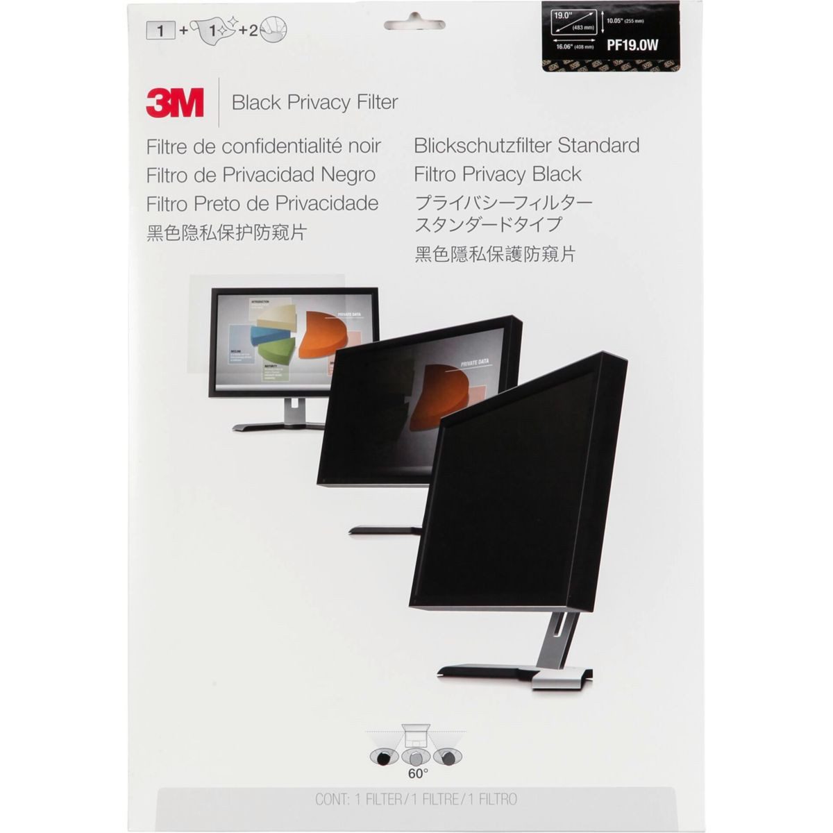 Displayschutzfolie PF190W1Bfilter für 48,3cm 19,0 16:10