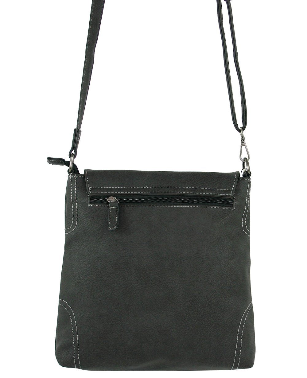 J JONES JENNIFER JONES Schultertasche - Damen Umhängetasche mit Überschlag und Riegel-Magnetverschluss