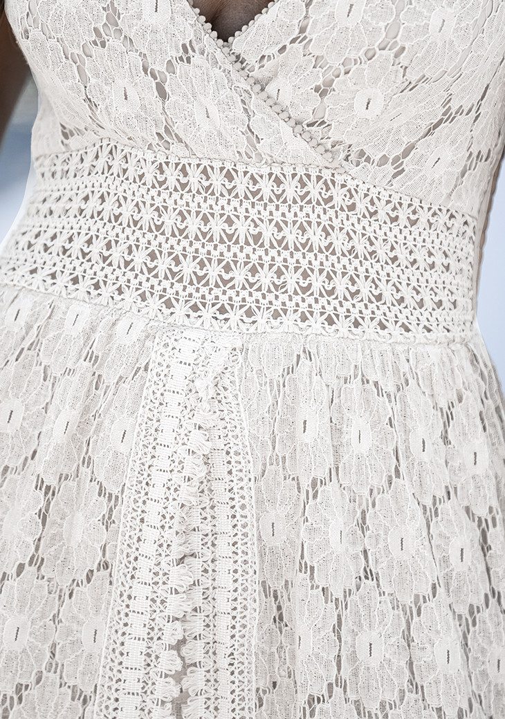 Cupshe Spaghettikleid Rückenfreies Maxikleid mit Spaghettiträgern – Bild 5 von 5