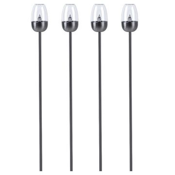 Expo Börse LED Solarleuchte, Leuchtmittel inklusive, Warmweiß, Solarlampe Außenleuchte Gartenlampe LED Wegelampe Höhe 112cm 4er Set