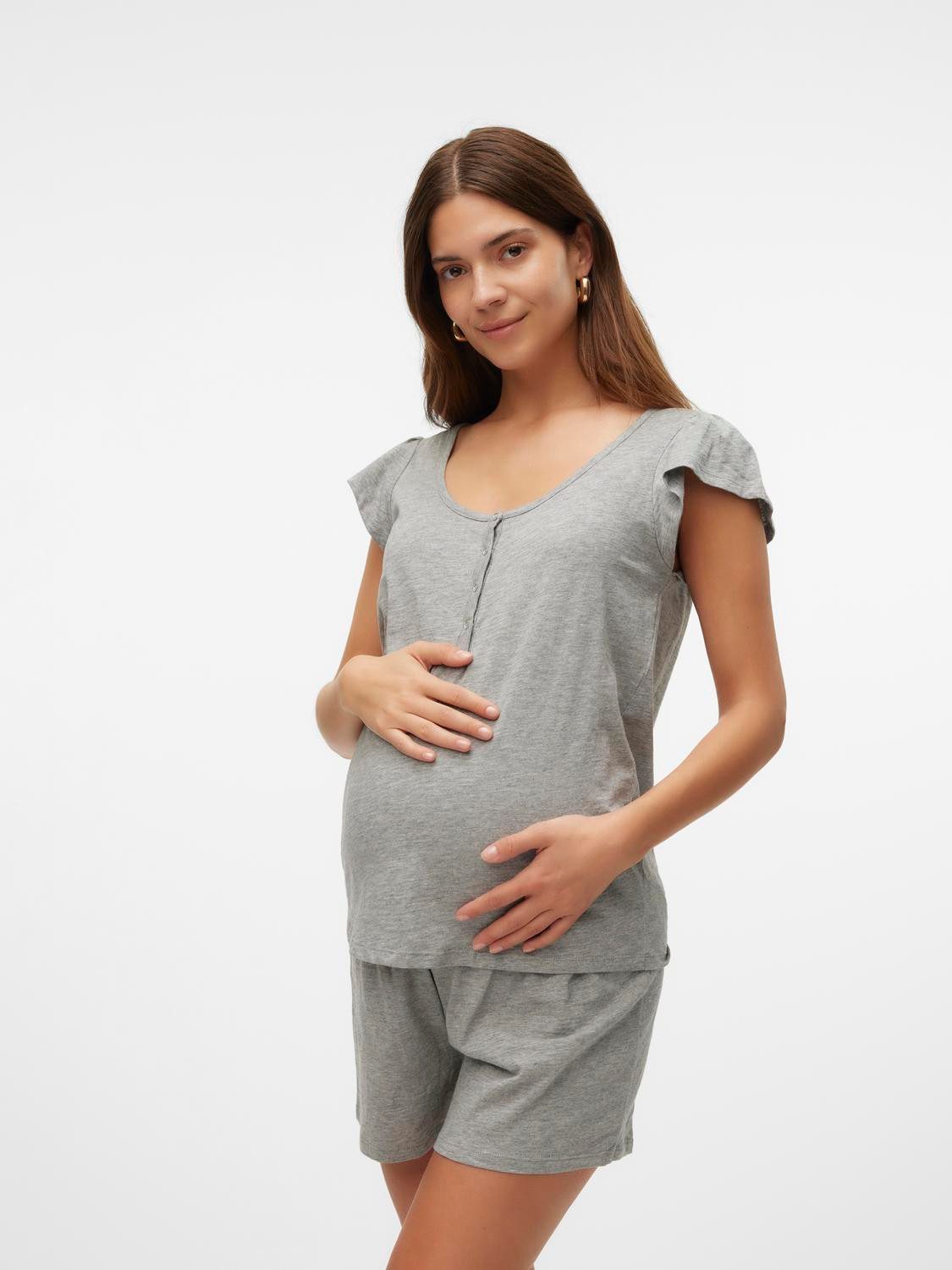 Mamalicious Umstandspyjama MLMIRA LGM LIA CAP JRS PYJAMAS 2F NOOS (Set, 2 t günstig online kaufen