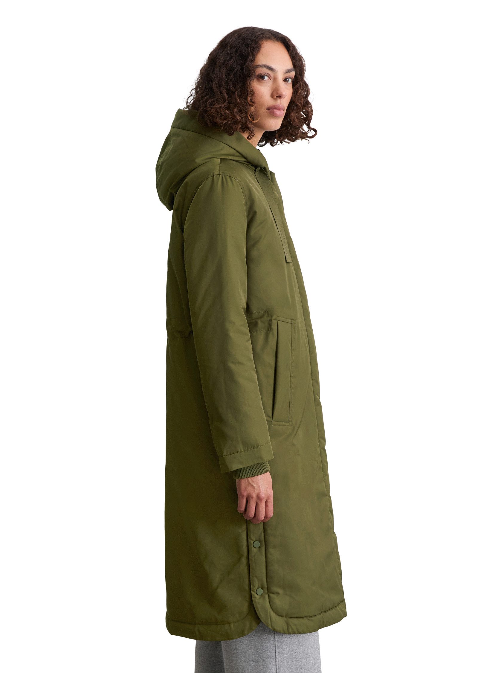 Marc O'Polo Wintermantel aus recyceltem Polyester-Twill