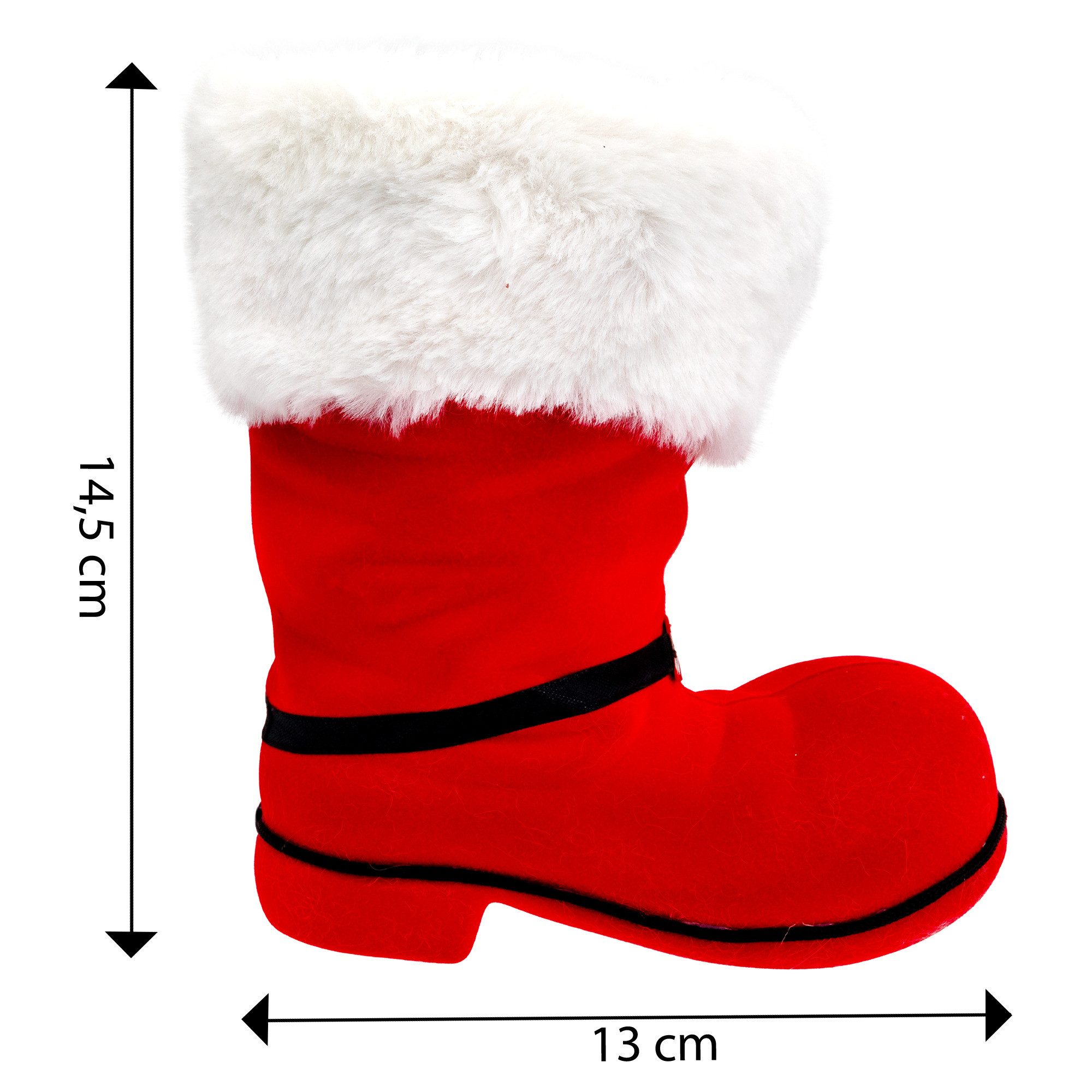 Idena Nikolausstiefel Idena Bundle Nikolausstiefel rot 13x9x14,5cm 4 Stück – Bild 5 von 5
