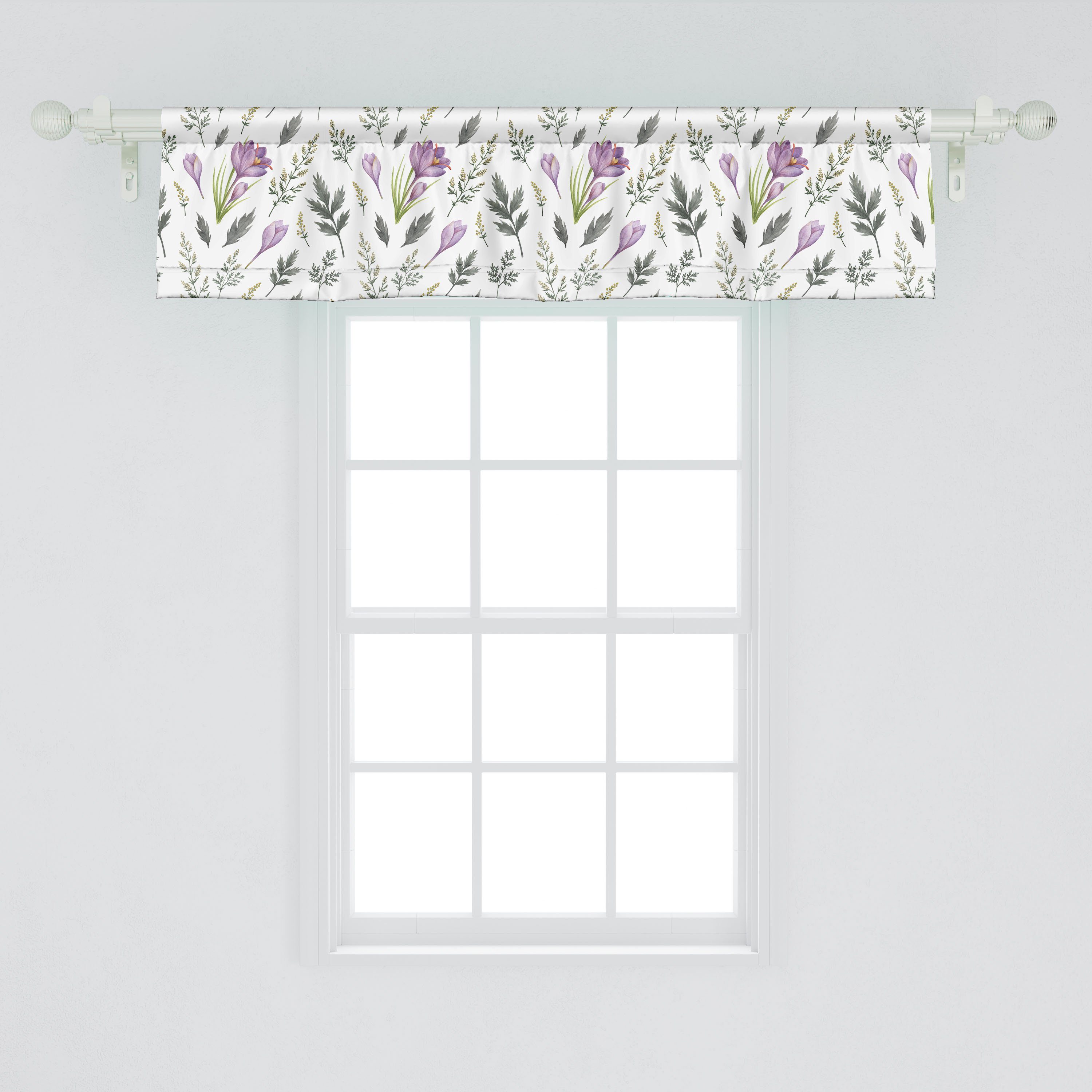 Zweige Volant mit Vorhang Schlafzimmer Küche Dekor Blume Scheibengardine Stangentasche, für Abakuhaus, Microfaser, aufblühende