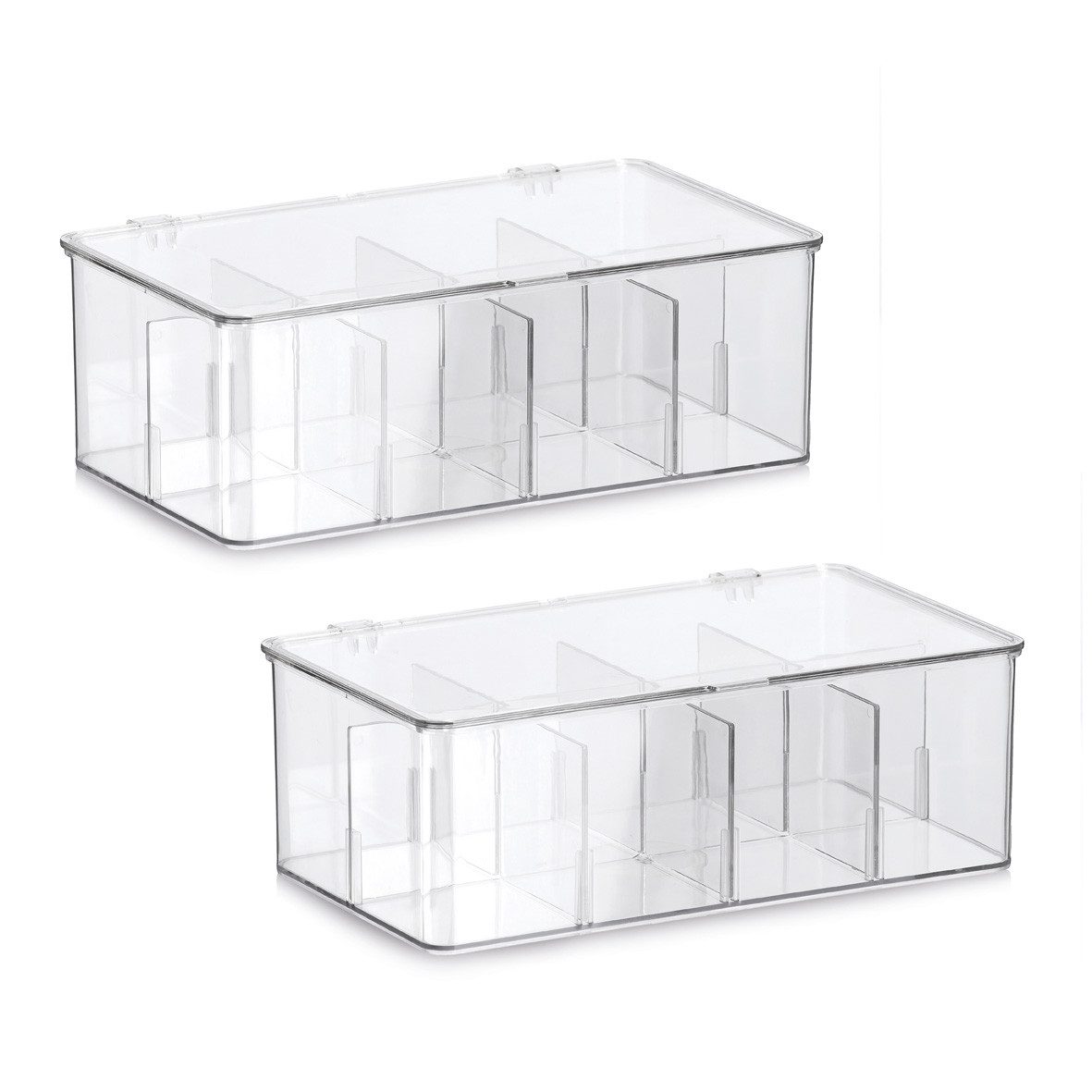 Zeller Present Organizer Organizer mit 8 Fächern (Set, 2 St), Kunststoff, 2er-Set, ca. 27,5x16,5x9,5 cm