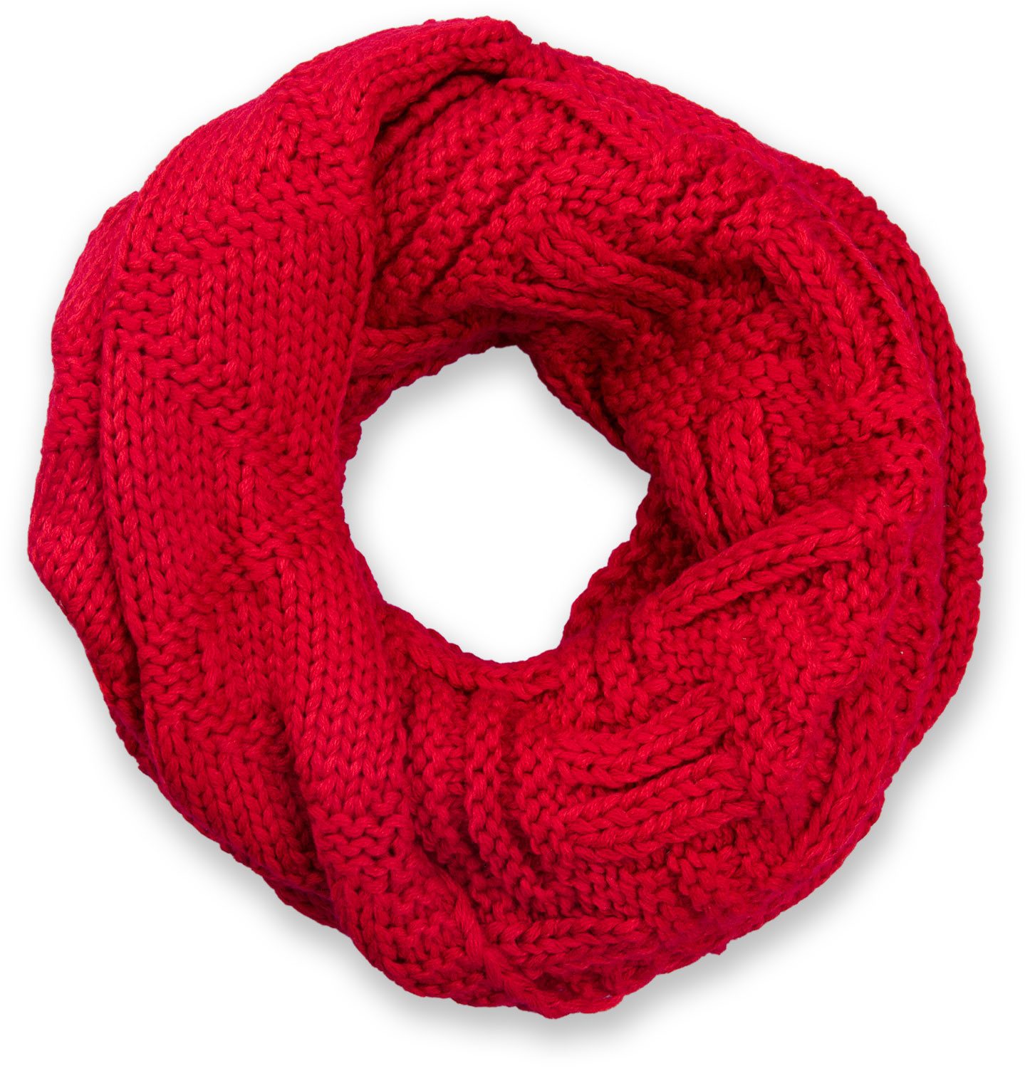 styleBREAKER Strickschal Strick Loop mit Gitter und Rippenmuster, (1-St)