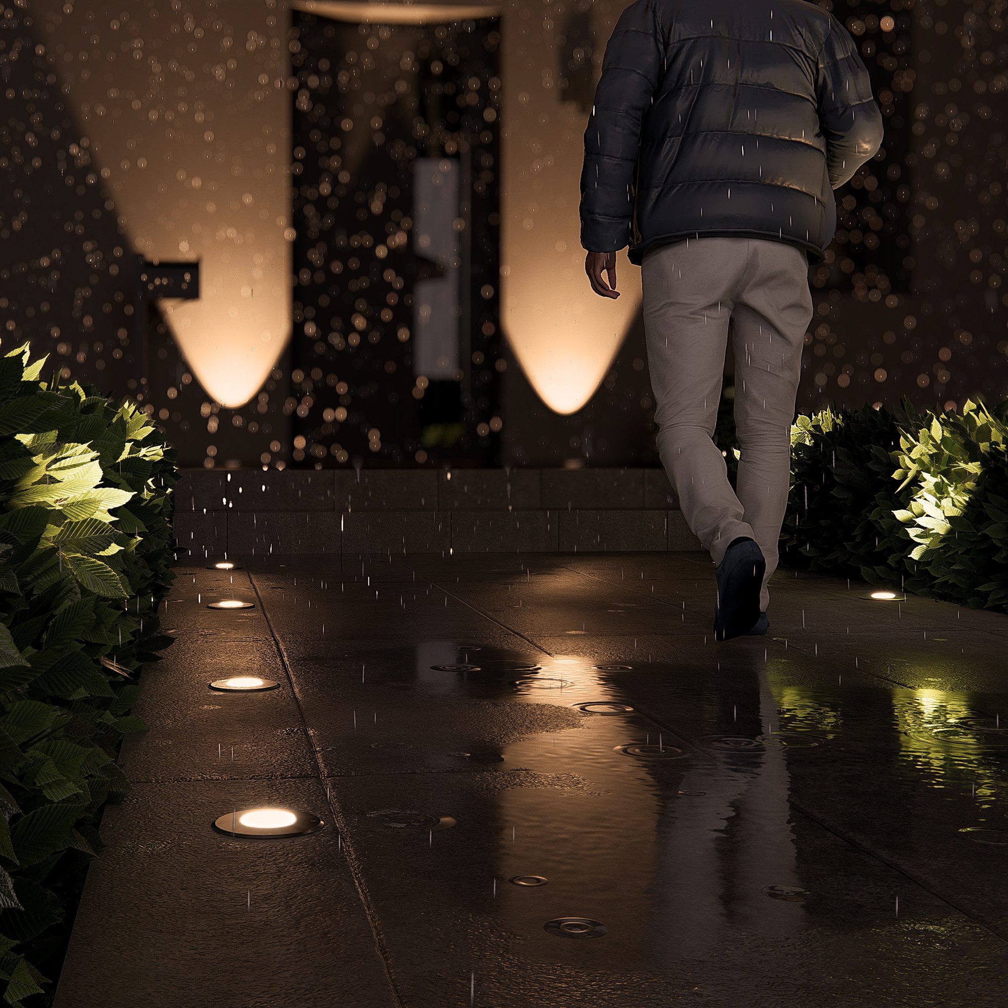 SSC-LUXon LED Gartenstrahler Bodeneinbaustrahler MARNE in rund IP67 GU10 230V mit Ersatzglas
