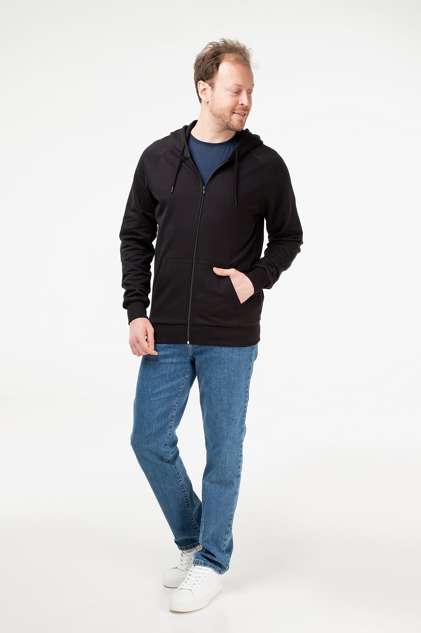 Evermind Kapuzennickijacke Unisex Kapuzenjacke aus Bio-Baumwolle – fair produziert & nachhaltig