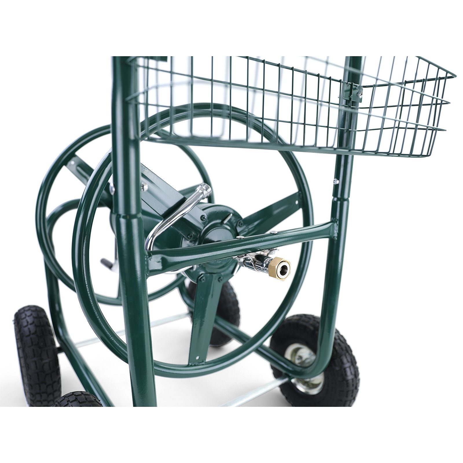 RAMROXX Schlauchwagen XL - Gartenschlauchwagen Bis 60m Schwarz