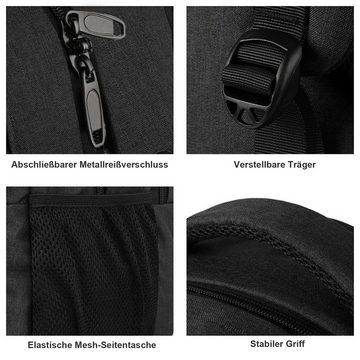 MODFU Laptoprucksack Laptop Rucksack Rucksäcke Schulrucksack Wasserbeständig Laptoptasche (Laptop Notebook Tasche Schule Uni Rucksack, mit USB-Lade-Anschluss, Anti-Diebstahl, Backpack mit Laptopfach), Herren Damen Jungen Teenager Freizeit Arbeit Business Reisen