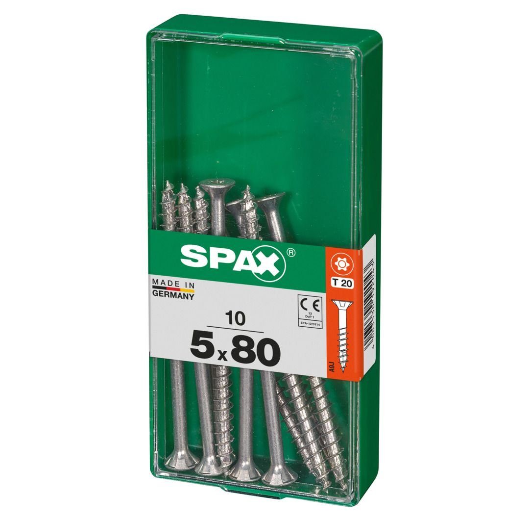 SPAX Holzbauschraube 5.0 Spax Universalschrauben 80 mm TX 10 x - 20