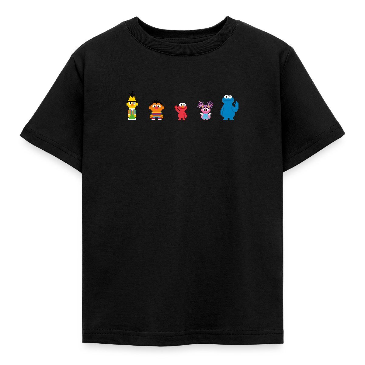 T-Shirt Sesamstraße Pixel Charaktere Kinder T-Shirt