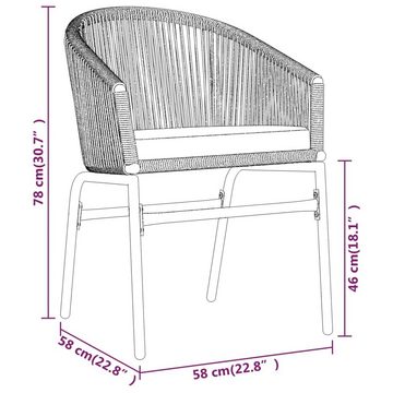 DOTMALL Garten-Essgruppe Sitzgruppe, (7-tlg), 6 Stühle, Tisch 200 x 100 cm, Polyrattan