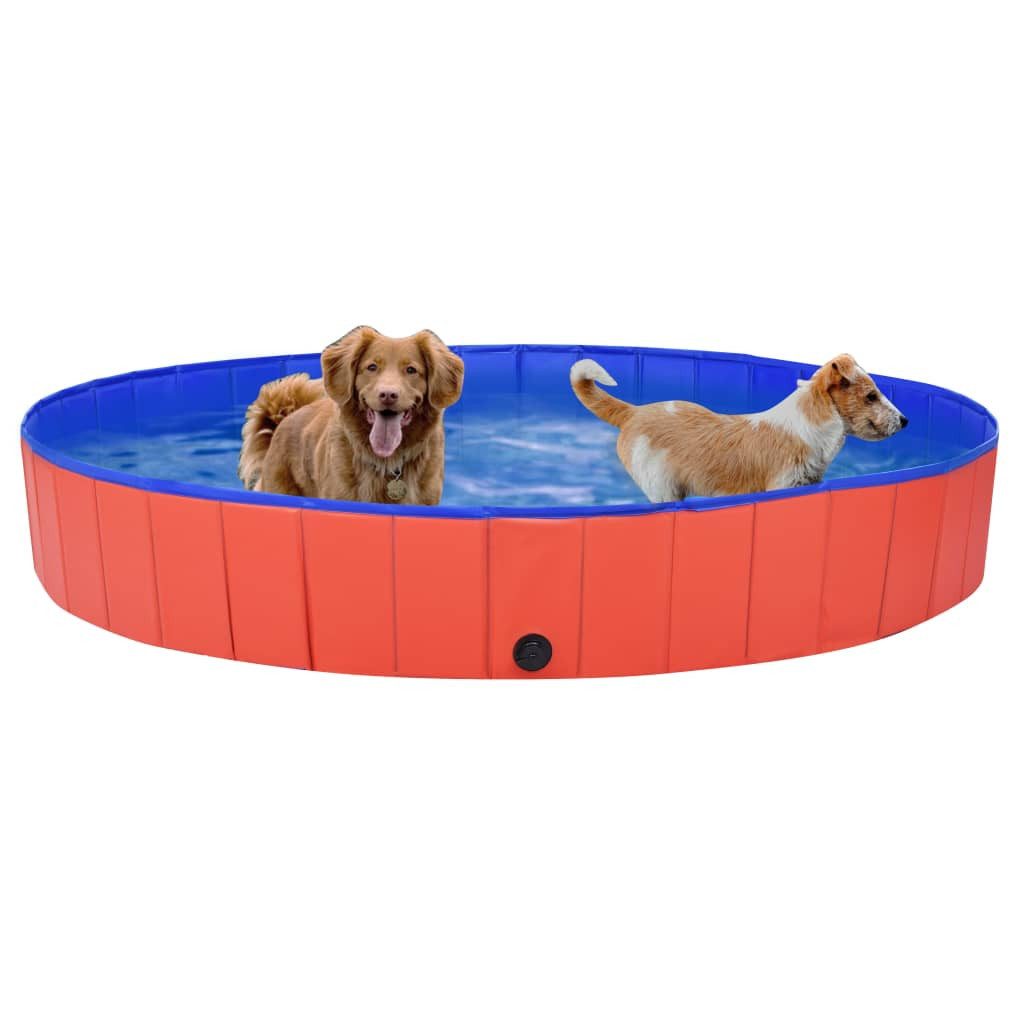 vidaXL Hundepool, Pool Faltbar Rot 200x30 cm PVC