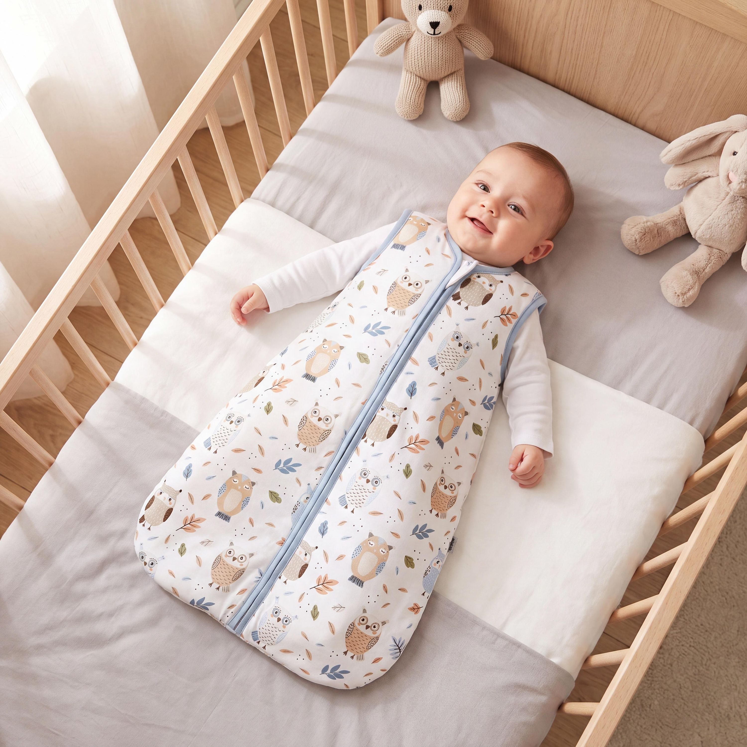 TupTam Babyschlafsack Kugelschlafsack ohne Ärmel 2.5 TOG Ganzjahr – Bild 3 von 5