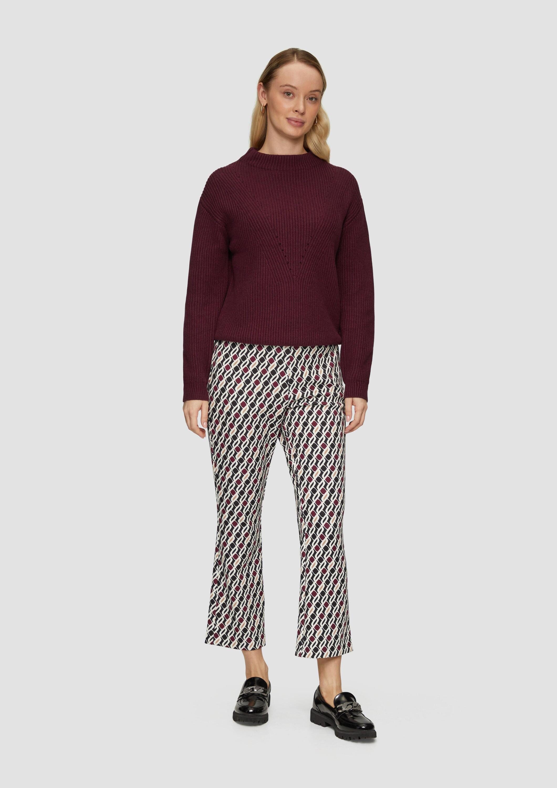 s.Oliver 7/8-Hose Hose Slim-Fit-Hose mit Flared Leg und Elastikbund günstig online kaufen