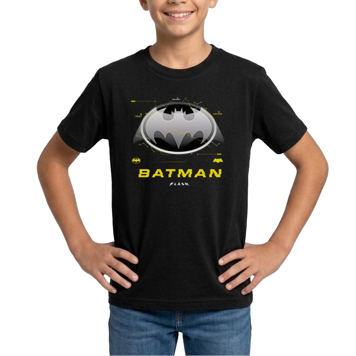 T-Shirt The Flash Klassisches Batman Logo In Grau Teenager T-Shirt