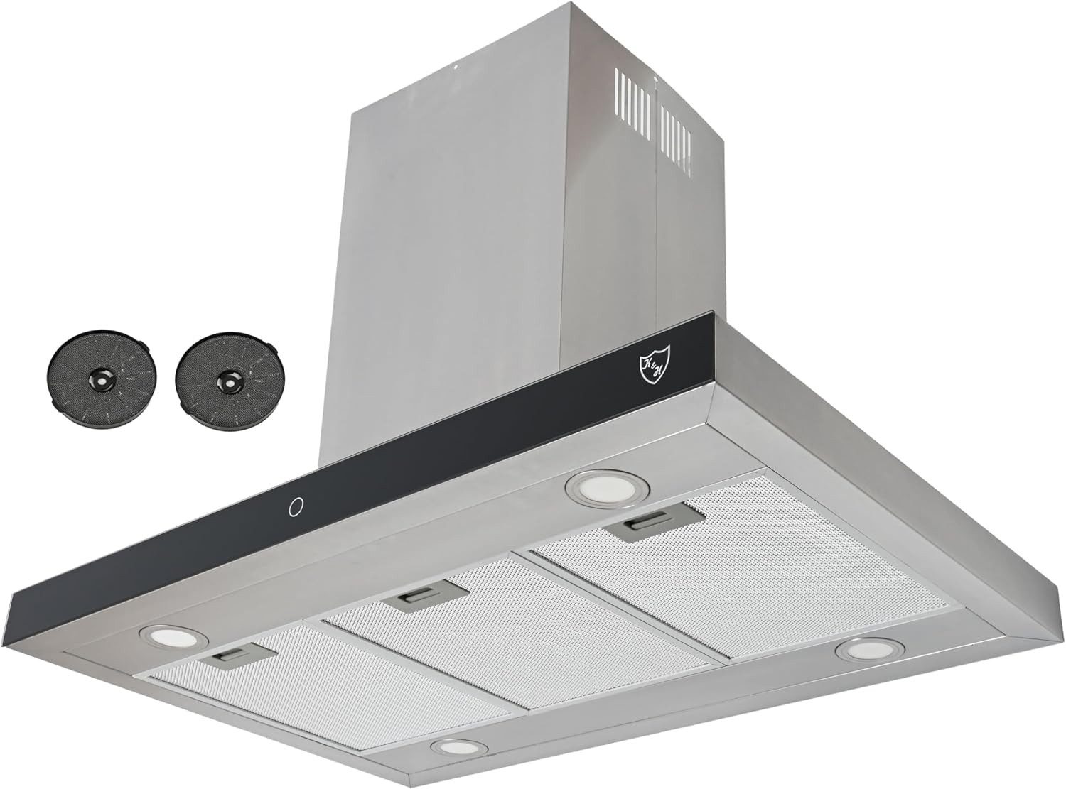 K&H Inselhaube K&H 90cm Dunstabzugshaube, Inselhaube, LED, Energieklasse A+, ISA-90 K&H 90cm Dunstabzugshaube, Inselhaube, LED, Energieklasse A+, ISA-90, Ab-und Umluftfähig, LED Beleuchtung, Energieklasse A+