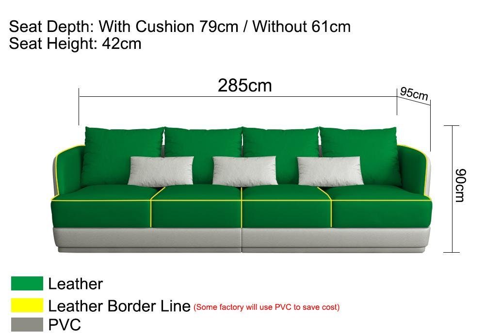 JVmoebel Sitzer Wohnlandschaft 3 Couch Modern Ledersofa Garnitur Orange Wohnzimmer-Set, 2 Design 1