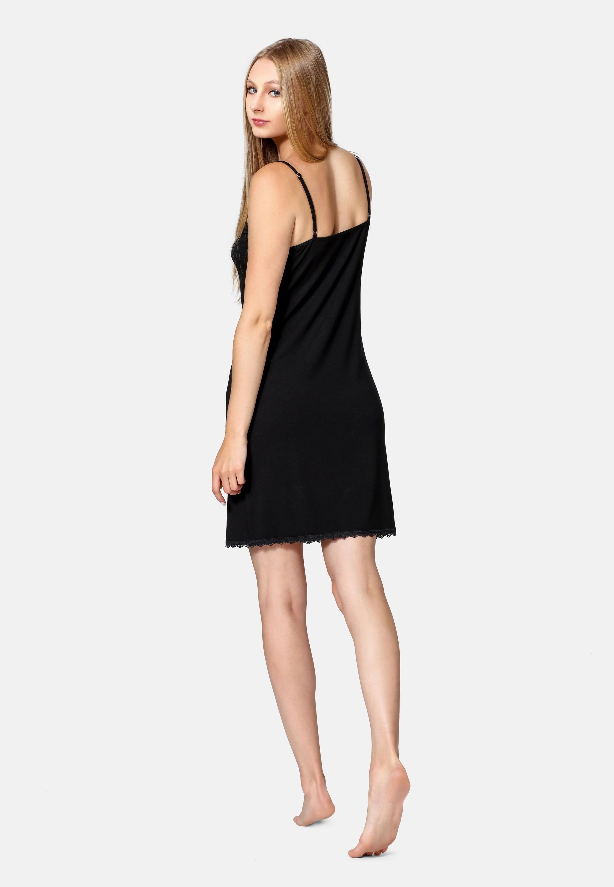Bellivalini Unterkleid Damen Spaghettikleid mit Spitze BLV50-175 (1-tlg) – Bild 5 von 5