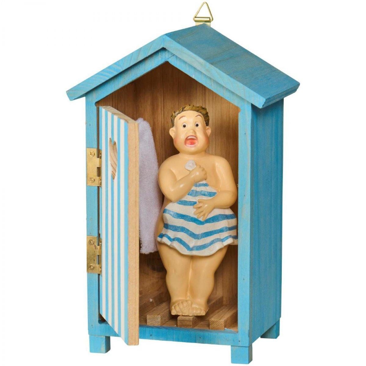 Ib Laursen Dekofigur Ib Laursen Badehaus mit Mann (11,5x9,5x22cm)