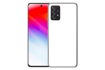 MuchoWow Handyhülle Weiß - Farben - Neutral, Phone Case, Handyhülle Samsung Galaxy A53, Silikon, Schutzhülle
