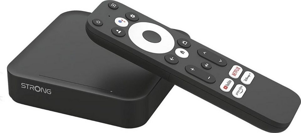 Strong Streaming-Box LEAP-S3, 4K UHD Google TV Box mit Android 11,  Praktische Fernbedienung mit Bluetooth- und Sprachsteuerungsfunktionen