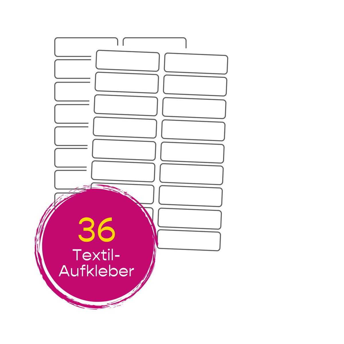 Avery Zweckform Etiketten Textilaufkleber 45x13mm 36 Stück Etiketten + Stift