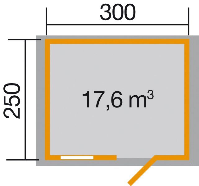 weka Gartenhaus 107 Premium, BxT: 380x280 cm