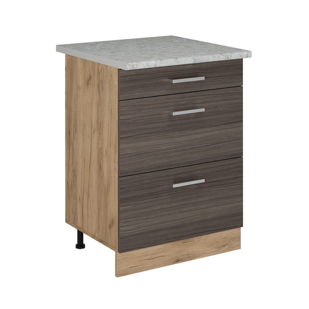 Vicco Unterschrank R-Line, Edelgrau/Goldkraft Eiche, 60 günstig online kaufen