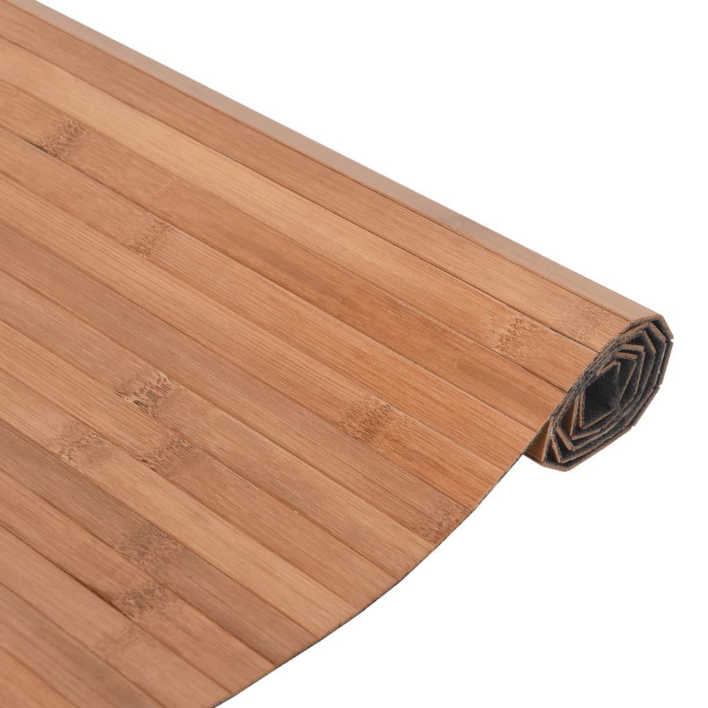Teppich 60 x 300 cm Teppich Rechteckig Natur 60x300 cm aus Bambus mit rutschfe