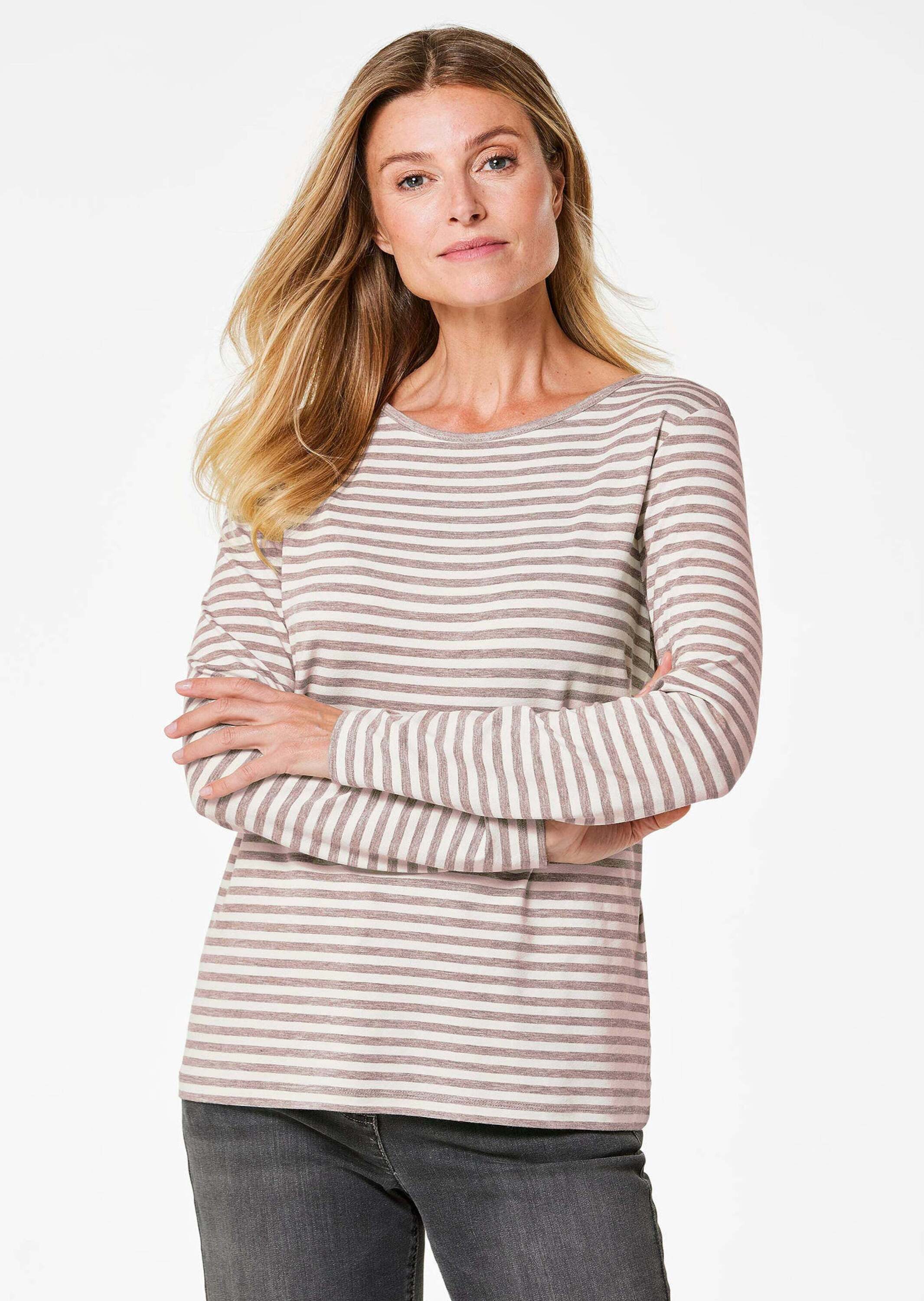 GOLDNER Langarmshirt Ringelshirt mit U-Boot-Ausschnitt günstig online kaufen