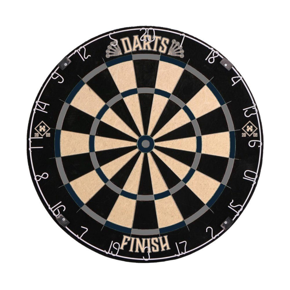 HOME DELUXE Dartscheibe FINISH 45,1 x 45,1 x 4 cm, Dartboard inkl. Dartpfeilen