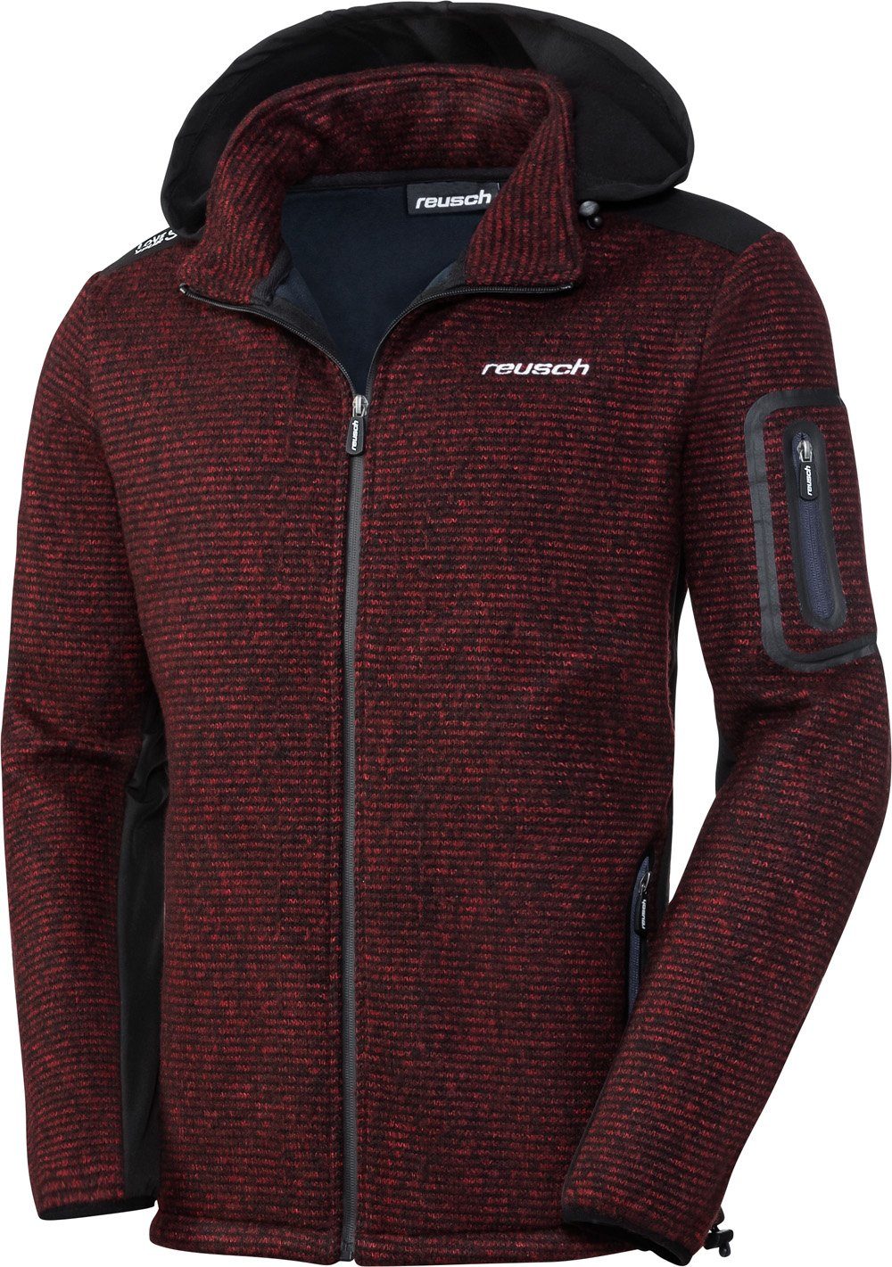 Reusch Funktionsjacke mit Stehkragen, abnehmbarer Kapuze und innen kuschligem Fleece