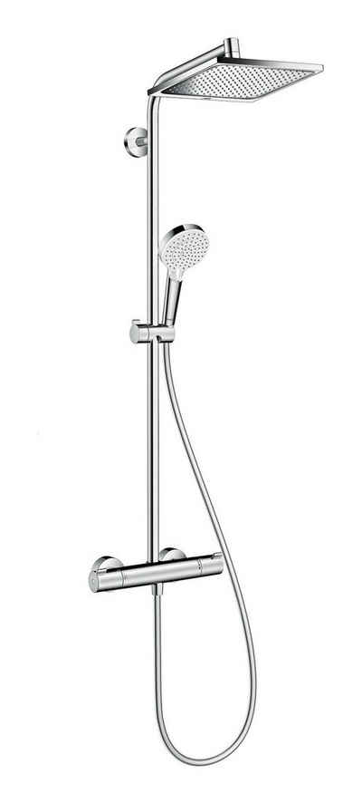 hansgrohe Duschsystem Crometta E Showerpipe, Höhe 120.1 cm, 1 Strahlart(en), 240 1jet mit Thermostat Chrom