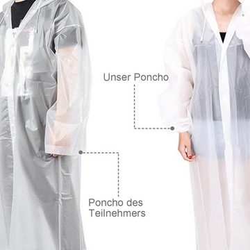 Fivejoy Regenmantel Wasserdicht Regencape Regenponcho Regenmantel für Damen Herren 2 Stück (2-tlg)