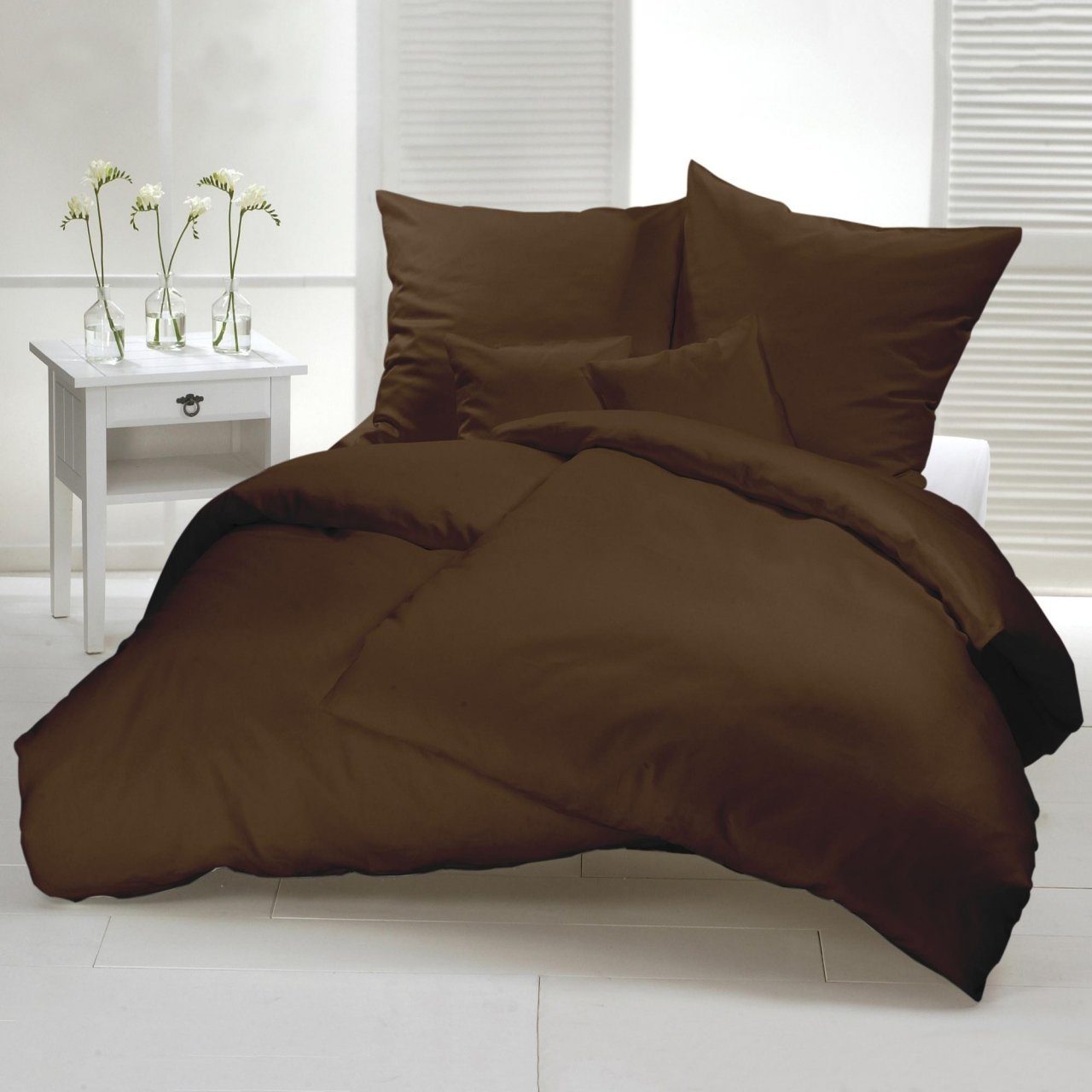 etérea Himmlische Qualität Bettwäsche etérea Mako Satin Uni Bettwäsche Einf günstig online kaufen