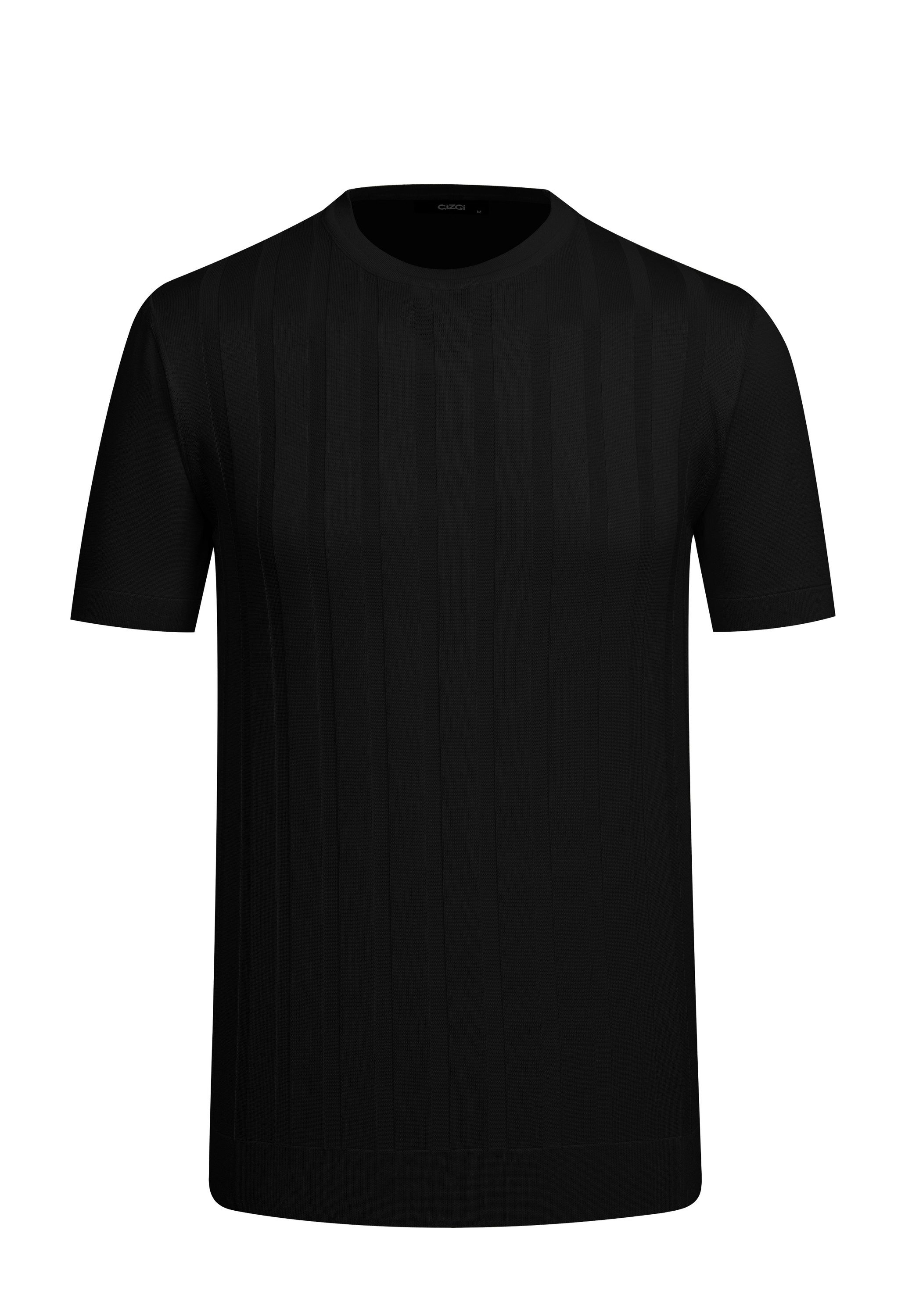 Cizgi Triko T-Shirt (1-tlg) mit gerippter Vertikalstruktur