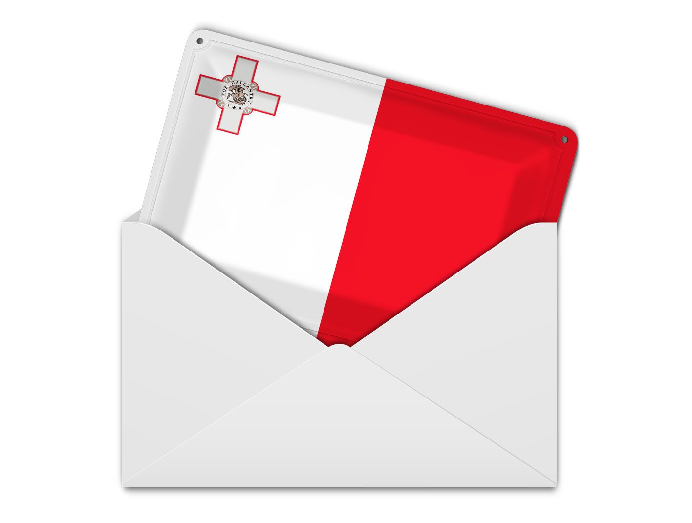 Femer GmbH Postkarte Flagge Maltas 14x10 cm Flag of Malta, unfrankiert