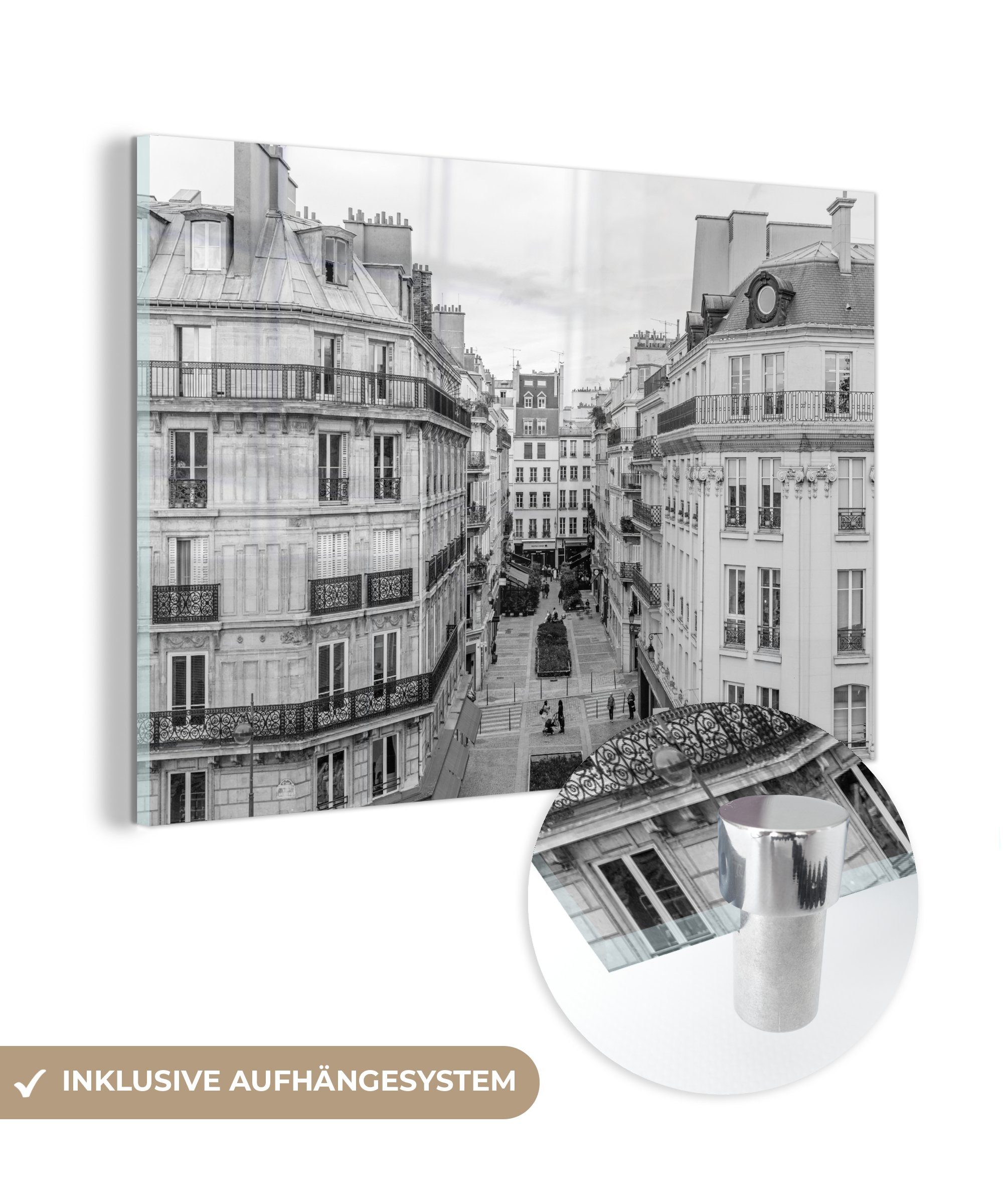 MuchoWow Acrylglasbild Wohnung - Paris - Frankreich - Alt, (1 St), Acrylglasbilder Wohnzimmer & Schlafzimmer