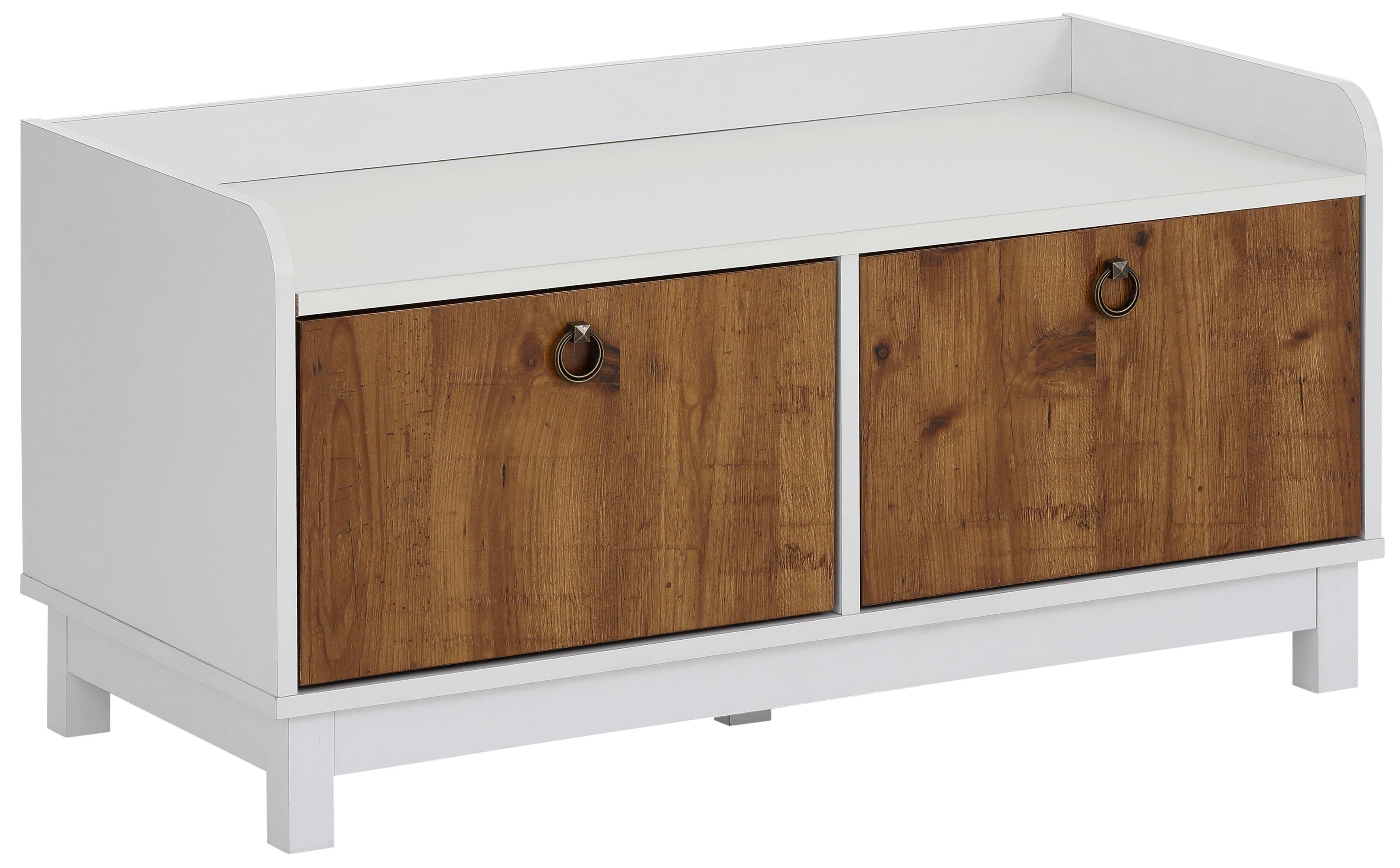 Home affaire Bank Goslar, mit schönen Metallgriffen, folierter Holzwerkstoff, Breite 92 cm